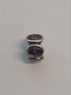 Pandora Purple Oval Lights Charm Sterling Silver Retired